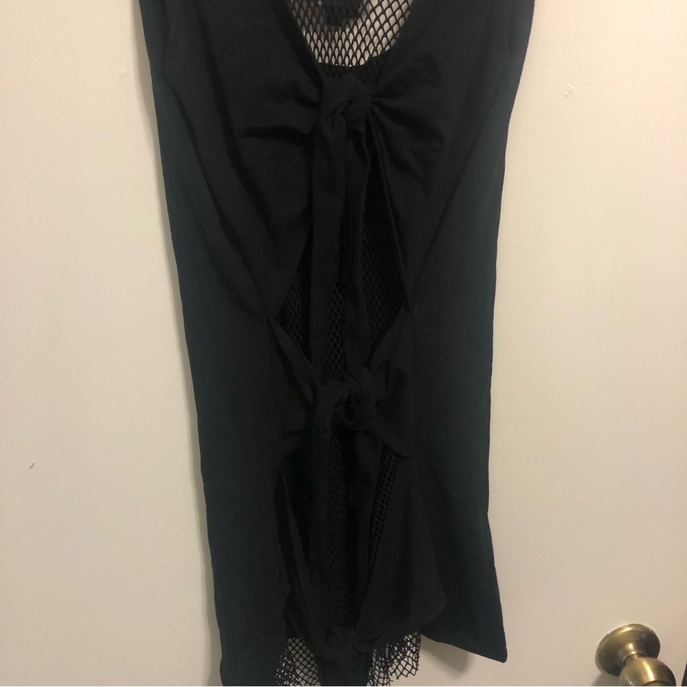 NWOT! Tripp NYC Black Fishnet Back Tie - Picture 6 of 7